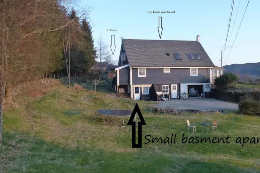 Small Basement Apartment Private Entrance Nice View Fitjar Eksteriør bilde